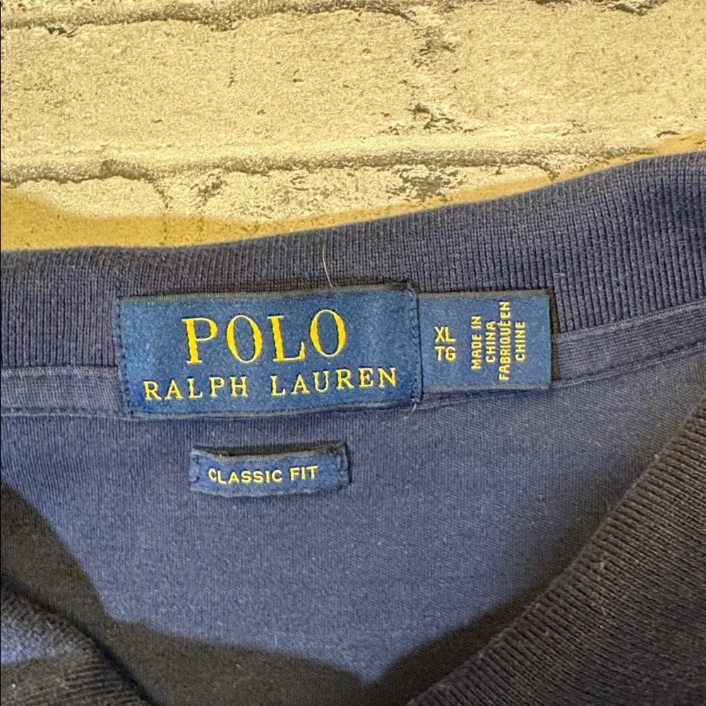 Polo Ralph Lauren mens XL navy blue solid classic fit soft cotton polo shirt